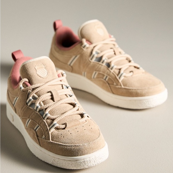 K-Swiss Slamm 99 CC SDE Sneakers - Beige Suede - Women's Size 9 (US) - New
